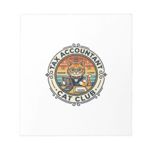 Belastingaccountant Kat Schattig Kitty-ontwerp - B Notitieblok