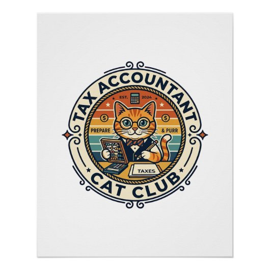 Belastingaccountant Kat Schattig Kitty-ontwerp - B Perfect Poster (Voorkant)