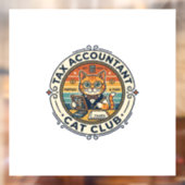 Belastingaccountant Kat Schattig Kitty-ontwerp - B Raamsticker (Vel 2)