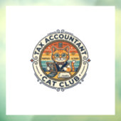 Belastingaccountant Kat Schattig Kitty-ontwerp - B Raamsticker (Vel 3)
