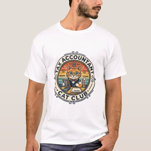 Belastingaccountant Kat Schattig Kitty-ontwerp - B T-shirt (Voorkant)