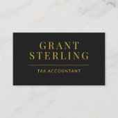 Belastingaccountant QR-code zwart goud Visitekaartje (Voorkant)