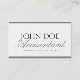 Belastingadministrateur CPA Bookkeeper Silver Scri Visitekaartje
