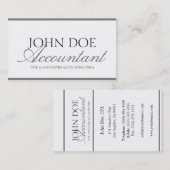 Belastingadministrateur CPA Bookkeeper Silver Scri Visitekaartje (Voorkant / Achterkant)
