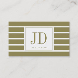 Belastingadministrateur/CPA-monogram/gestreept Visitekaartje