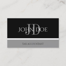 Belastingadministrateur/CPA-monogram zwart/donker  Visitekaartje