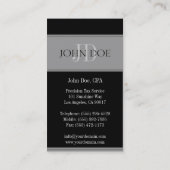 Belastingadministrateur Stripes D Grey Visitekaartje (Achterkant)