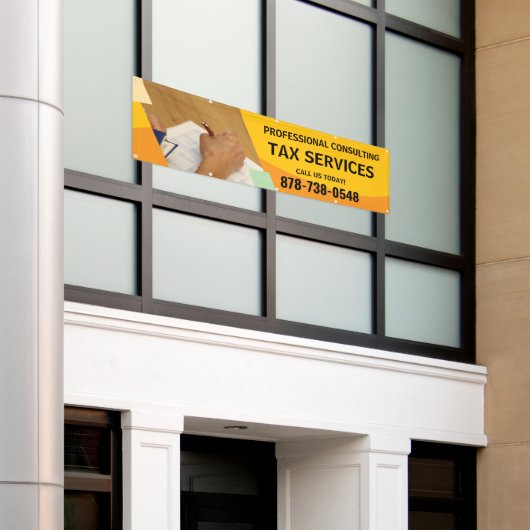 Belastingadvies Buitenbanner op maat Spandoek (Buitenkant Gebouw)