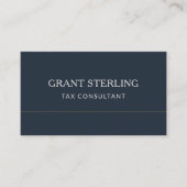 Belastingadviseur Navy Blue Professioneel Visitekaartje (Voorkant)