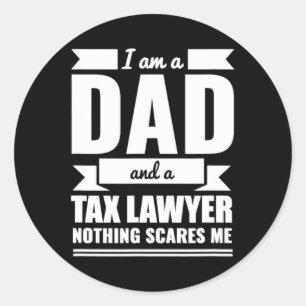 Belastingadvocaat Niets schrikt me af Vaderdag Gif Ronde Sticker