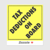 Belastingaftrek Aan boord grappige gele diamant Sticker (Vel)
