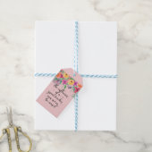 Belastingcadeau voor leraren label floral blush ro cadeaulabel (Met Touw)