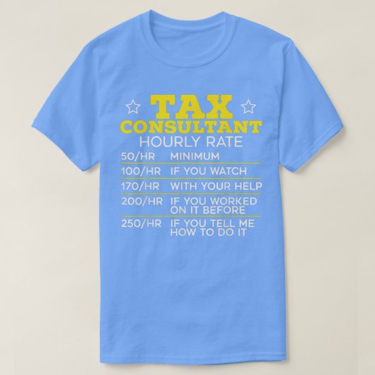 Belastingconsultant voor Boekhoudbelastingen Consu T-shirt (Design voorkant)