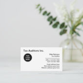 Belastingcontroleur Professionele Logo Visitekaart Visitekaartje (Staand voorkant)