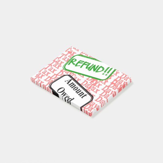 Belastingdag weer? post-it® notes (Schuin)