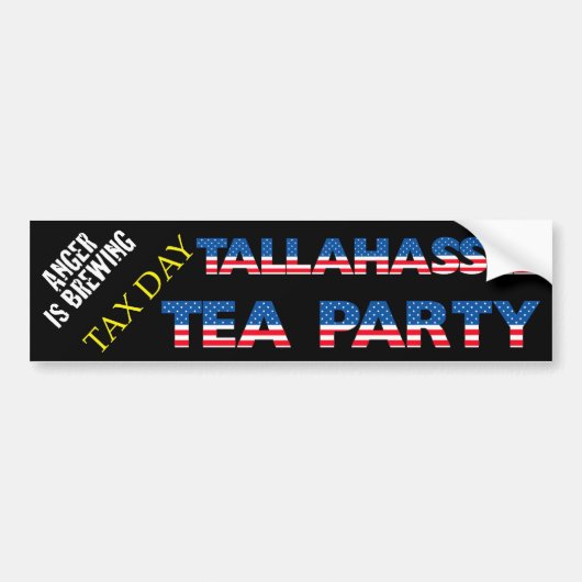 BELASTINGDAGEN TEPARTIJ - TALLAHASSEE BUMPERSTICKER (Voorkant)