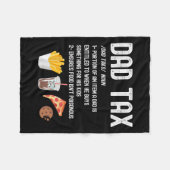 Belastingdefinitie Funny Fathers Day Daddy Humor P Fleece Deken (Voorkant (Horizontaal))