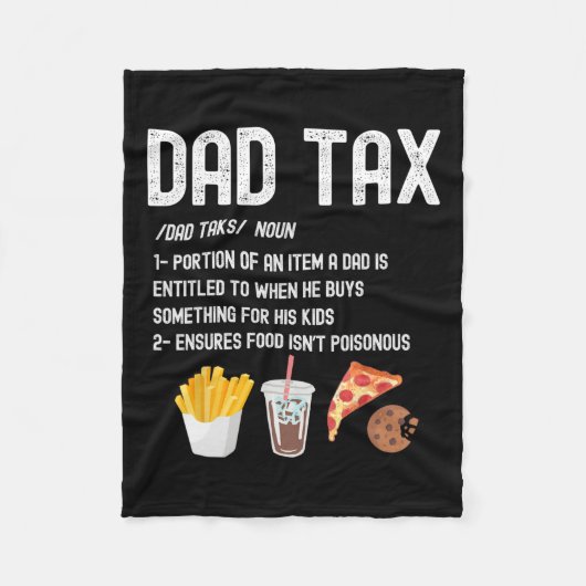 Belastingdefinitie Funny Fathers Day Daddy Humor P Fleece Deken (Voorkant)