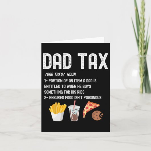 Belastingdefinitie Funny Fathers Day Daddy Humor P Kaart (Voorkant)
