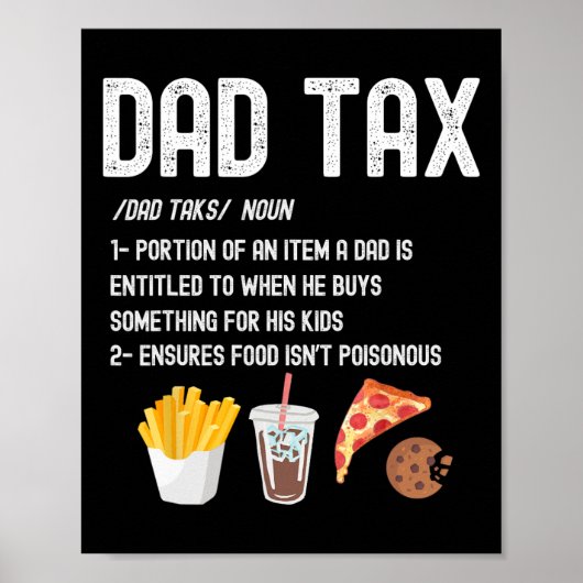 Belastingdefinitie Funny Fathers Day Daddy Humor P Poster (Voorkant)