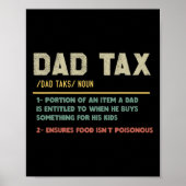 Belastingdefinitie Funny Vaderdag Poster (Voorkant)