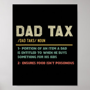 Belastingdefinitie Funny Vaderdag Poster