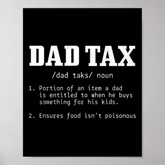 Belastingdefinitie Grappig Vaderdag 2 Poster (Voorkant)