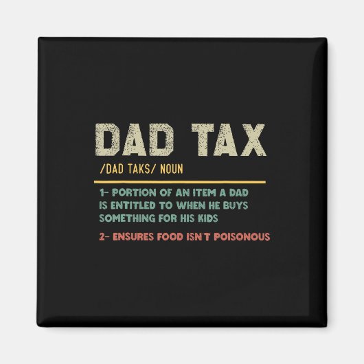 Belastingdefinitie Grappig Vaderdag Dad Joke Magneet (Voorkant)