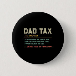 Belastingdefinitie Grappig Vaderdag Dad Joke Ronde Button 5,7 Cm