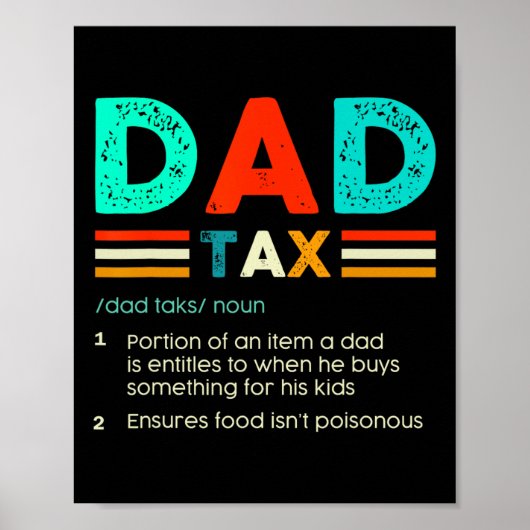 Belastingdefinitie Grappig Vaderdag Sarcastisch ac Poster (Voorkant)