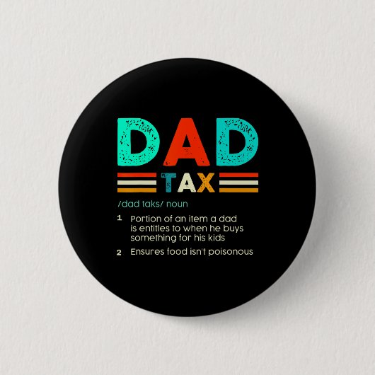 Belastingdefinitie Grappig Vaderdag Sarcastisch ac Ronde Button 5,7 Cm (Voorkant)