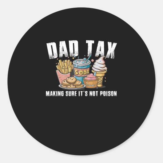 Belastingdefinitie Papa Belastingdienst Zorg ervoo Ronde Sticker (Voorkant)