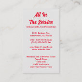 belastingdienst rode calculator visitekaartje (Achterkant)