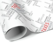 "belastingen" cadeaupapier (Rol Hoek)