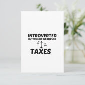 BELASTINGEN DIE ZIJN INGEVOERD, MAAR WILLEN BESPRE BEDANKKAART (Staand voorkant)