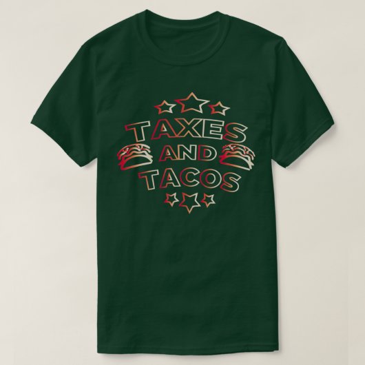 Belastingen en taco's 8 t-shirt (Design voorkant)