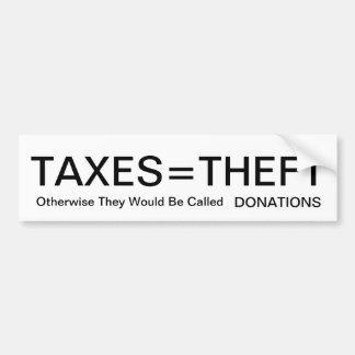 Belastingen gelijk aan diefstal bumpersticker