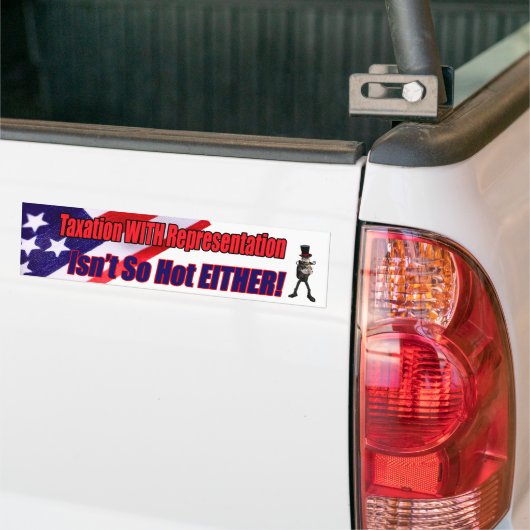 Belastingen met representatie-Bumpersticker Bumpersticker (Op Truck)