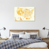 Belastingen per hoofd van de bevolking, provincies canvas afdruk (Insitu (Slaapkamer))