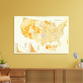 Belastingen per hoofd van de bevolking, provincies canvas afdruk (Insitu (Woonkamer))