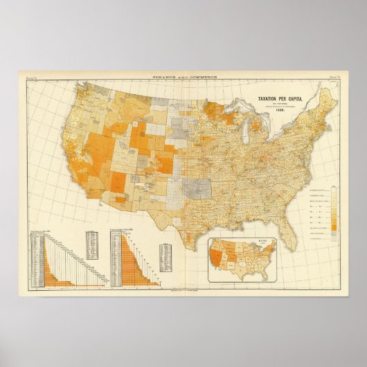 Belastingen per hoofd van de bevolking, provincies poster (Voorkant)