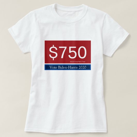 Belastingen van Trump 750 Stemming: 20 maart 2020 T-shirt (Design voorkant)