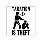 Belastingen zijn diefstal 2 "x 2" rubberen stempel (Afrduk)