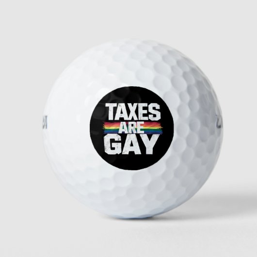 Belastingen zijn grappig Gay Pride Lgbt Pride Maan Golfballen (Voorkant)
