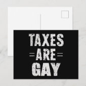 Belastingen zijn homo briefkaart (Voorkant / Achterkant)