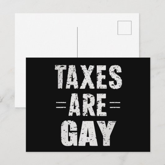 Belastingen zijn homo briefkaart (Voorkant / Achterkant)