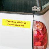 Belastingen zonder vertegenwoordiging bumpersticker (Op Truck)