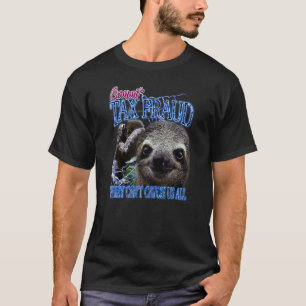 Belastingfraude Plegen Retro Bootleg Rap Sloth Str T-shirt