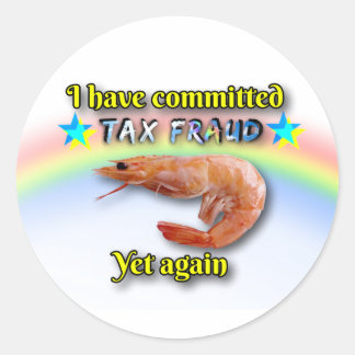 Belastingfraude Ronde Sticker