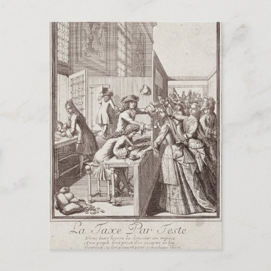 Belastingheffing, 1709 briefkaart (Voorkant)